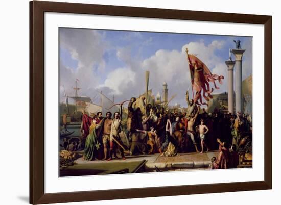 The Triumph of Pisani, 1847-Alexandre-Jean-Baptiste Hesse-Framed Giclee Print