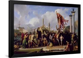 The Triumph of Pisani, 1847-Alexandre-Jean-Baptiste Hesse-Framed Giclee Print