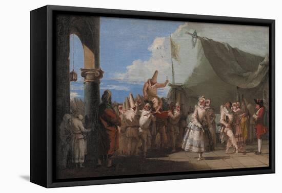 The Triumph of Pulcinella, 1760-1770-Giandomenico Tiepolo-Framed Stretched Canvas