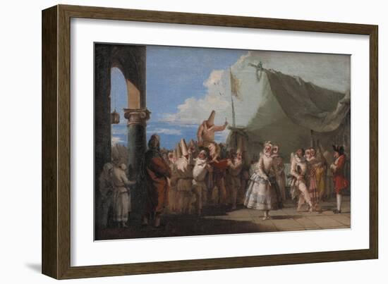 The Triumph of Pulcinella, 1760-1770-Giandomenico Tiepolo-Framed Giclee Print