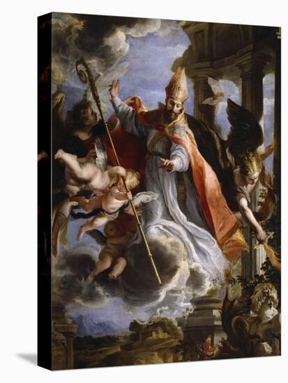 The Triumph of Saint Augustine, 1664-Claudio Coello-Stretched Canvas