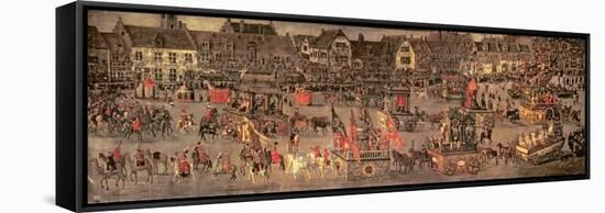 The Triumph of the Archduchess Isabella (1556-1633) in the Brussels Ommeganck of 31st May 1615-Denys van Alsloot-Framed Stretched Canvas