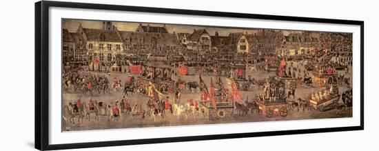 The Triumph of the Archduchess Isabella (1556-1633) in the Brussels Ommeganck of 31st May 1615-Denys van Alsloot-Framed Premium Giclee Print