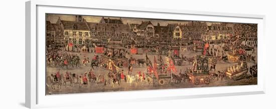 The Triumph of the Archduchess Isabella (1556-1633) in the Brussels Ommeganck of 31st May 1615-Denys van Alsloot-Framed Premium Giclee Print