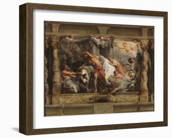 The Triumph of the Eucharist over Idolatry, 1625-1626-Peter Paul Rubens-Framed Giclee Print