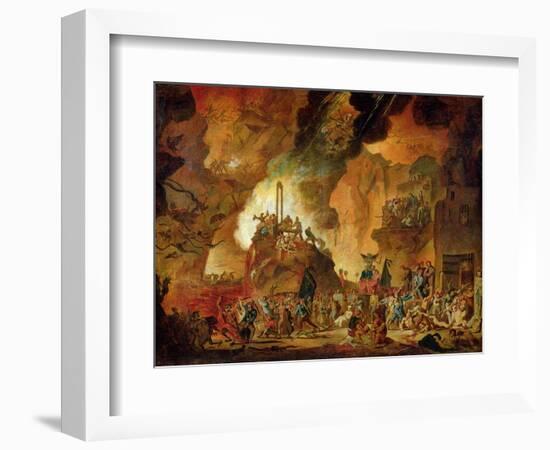 The Triumph of the Guillotine in Hell-Nicolas Antoine Taunay-Framed Giclee Print