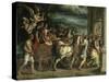 The Triumph of Titus and Vespasian-Giulio Romano-Stretched Canvas