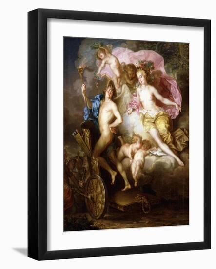 The Triumph of Venus and Cupid with Cupid's Chariot-Johann Georg Platzer-Framed Giclee Print