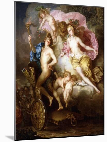 The Triumph of Venus and Cupid with Cupid's Chariot-Johann Georg Platzer-Mounted Giclee Print