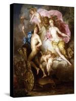 The Triumph of Venus and Cupid with Cupid's Chariot-Johann Georg Platzer-Stretched Canvas