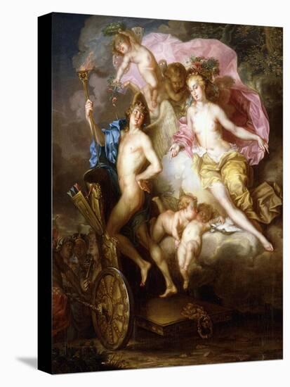 The Triumph of Venus and Cupid with Cupid's Chariot-Johann Georg Platzer-Stretched Canvas
