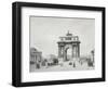The Triumphal Arch at the Tver Gates in Moscow, 1840s-null-Framed Giclee Print