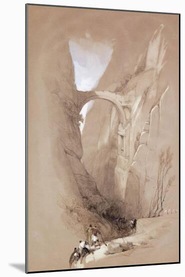 The Triumphal Arch crossing the Ravine leading to Petra-David Roberts-Mounted Giclee Print