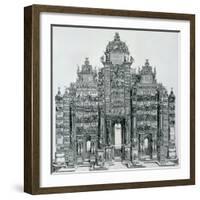 The Triumphal Arch of Emperor Maximilian I of Germany, Dated 1515, Pub. 1517/18-Albrecht Dürer-Framed Giclee Print