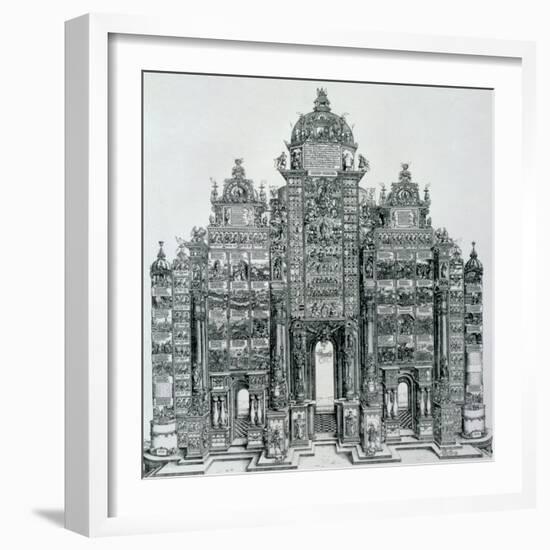 The Triumphal Arch of Emperor Maximilian I of Germany, Dated 1515, Pub. 1517/18-Albrecht Dürer-Framed Giclee Print