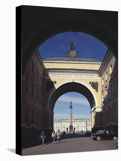 The Triumphal Arch of the General Staff Building in Saint Petersburg, 1819-1829-Carlo Rossi-Stretched Canvas