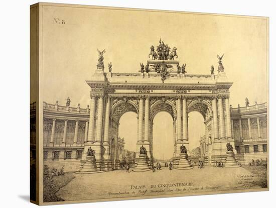 The Triumphal Arch of the Palais du Cinquantenaire, Brussels, 1906-Charles Louis Girault-Stretched Canvas