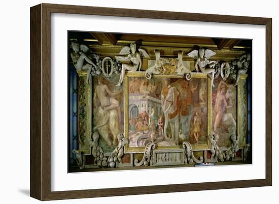 The Triumphal Elephant, an Allegorical Tribute to Francis I-Rosso Fiorentino (Battista di Jacopo)-Framed Giclee Print