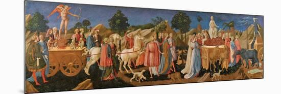 The Triumphs of Love, Chastity, and Death, C. 1450-Francesco Di Stefano Pesellino-Mounted Premium Giclee Print