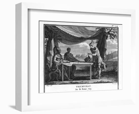 The Triumvirate, Marcus Antonius Octavius (Later Emperor Augustus) and Lepidus-Augustyn Mirys-Framed Photographic Print