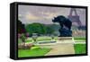 The Trocadero Gardens and the Rhinoceros by Jacquemart-Jules Ernest Renoux-Framed Stretched Canvas