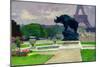 The Trocadero Gardens and the Rhinoceros by Jacquemart-Jules Ernest Renoux-Mounted Giclee Print