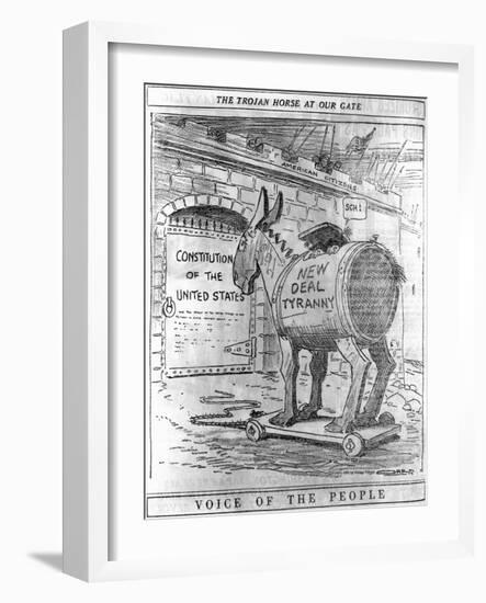 The Trojan Horse at Our Gate after Orr in Chicago Tribune, Sept. 17, 1935-null-Framed Giclee Print