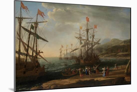 The Trojan Women Setting Fire to Their Fleet, c.1643-Claude Lorraine-Mounted Giclee Print