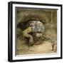 The Troll and the Boy-John Bauer-Framed Giclee Print