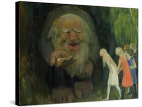 The troll lured the girls with gold-Erik Theodor Werenskiold-Stretched Canvas