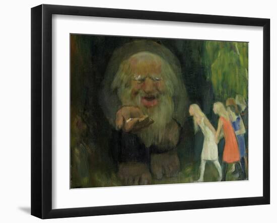 The troll lured the girls with gold-Erik Theodor Werenskiold-Framed Giclee Print