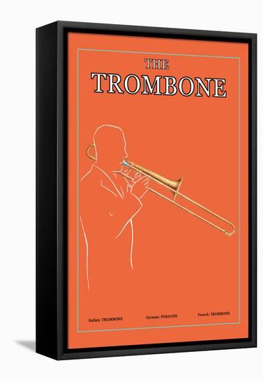The Trombone-null-Framed Stretched Canvas