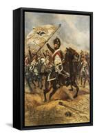 The Trophy, Soldier of 4th French Dragoon Regiment with Prussian Flag, 1806-Edouard Detaille-Framed Stretched Canvas