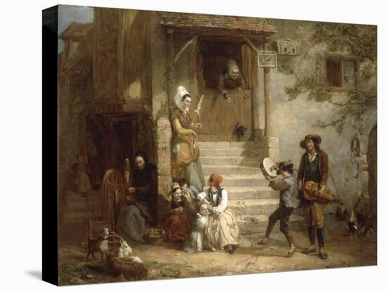 The Troubadors (Street musicians), 1842-Frederick Goodall-Stretched Canvas