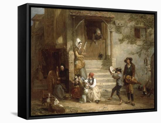 The Troubadors (Street musicians), 1842-Frederick Goodall-Framed Stretched Canvas