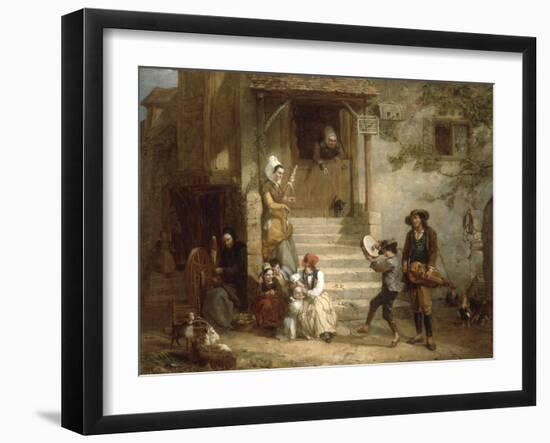 The Troubadors (Street musicians), 1842-Frederick Goodall-Framed Giclee Print