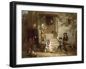 The Troubadors (Street musicians), 1842-Frederick Goodall-Framed Giclee Print