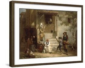 The Troubadors (Street musicians), 1842-Frederick Goodall-Framed Giclee Print