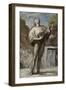 The Troubadour, 1868-1873 (Oil on Fabric)-Honore Daumier-Framed Giclee Print