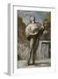 The Troubadour, 1868-1873 (Oil on Fabric)-Honore Daumier-Framed Giclee Print