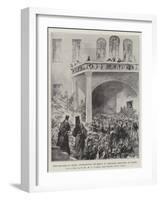 The Trouble in Crete, Distribution of Bread to Christian Refugees at Canea-null-Framed Giclee Print