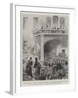 The Trouble in Crete, Distribution of Bread to Christian Refugees at Canea-null-Framed Giclee Print