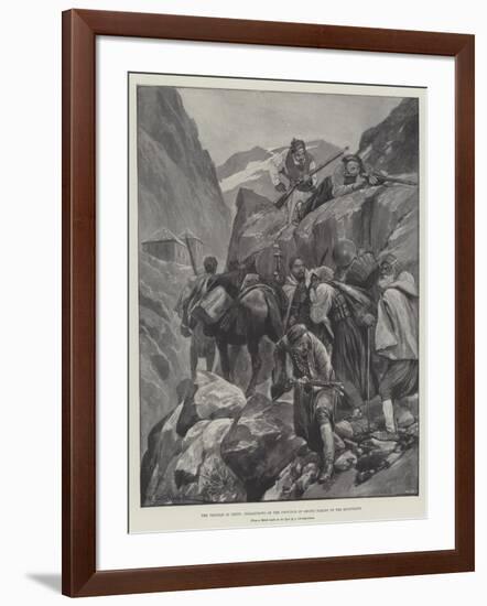 The Trouble in Crete, Inhabitants of the Province of Selino Taking to the Mountains-Richard Caton Woodville II-Framed Giclee Print