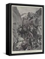 The Trouble in Crete, Inhabitants of the Province of Selino Taking to the Mountains-Richard Caton Woodville II-Framed Stretched Canvas