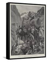 The Trouble in Crete, Inhabitants of the Province of Selino Taking to the Mountains-Richard Caton Woodville II-Framed Stretched Canvas