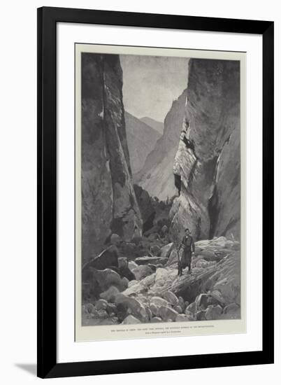 The Trouble in Crete, the Chief Pass, Sphakia, the Mountain Retreat of the Revolutionists-Charles Auguste Loye-Framed Giclee Print