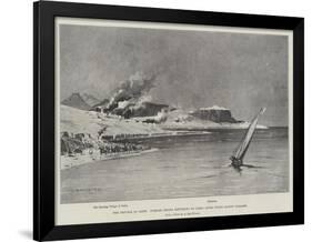 The Trouble in Crete, Turkish Troops Returning to Canea after Firing Native Villages-Charles Auguste Loye-Framed Giclee Print