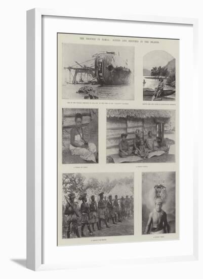 The Trouble in Samoa, Scenes and Sketches in the Islands-null-Framed Giclee Print