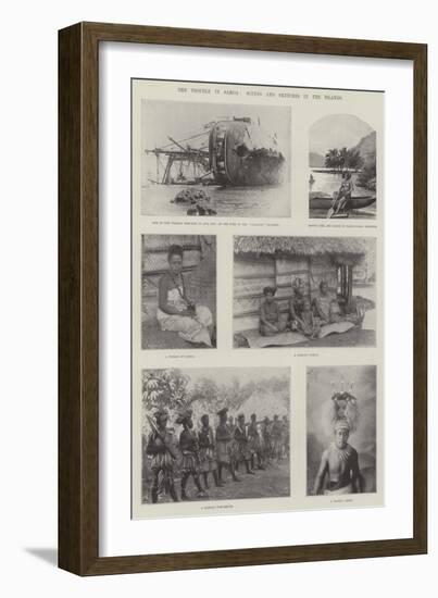 The Trouble in Samoa, Scenes and Sketches in the Islands-null-Framed Giclee Print