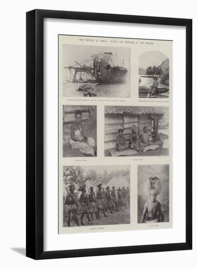 The Trouble in Samoa, Scenes and Sketches in the Islands-null-Framed Giclee Print